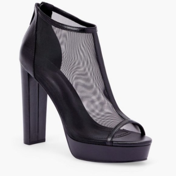 Jules Throwback Peep Toe Heeled Bootie - Picture 6 of 6